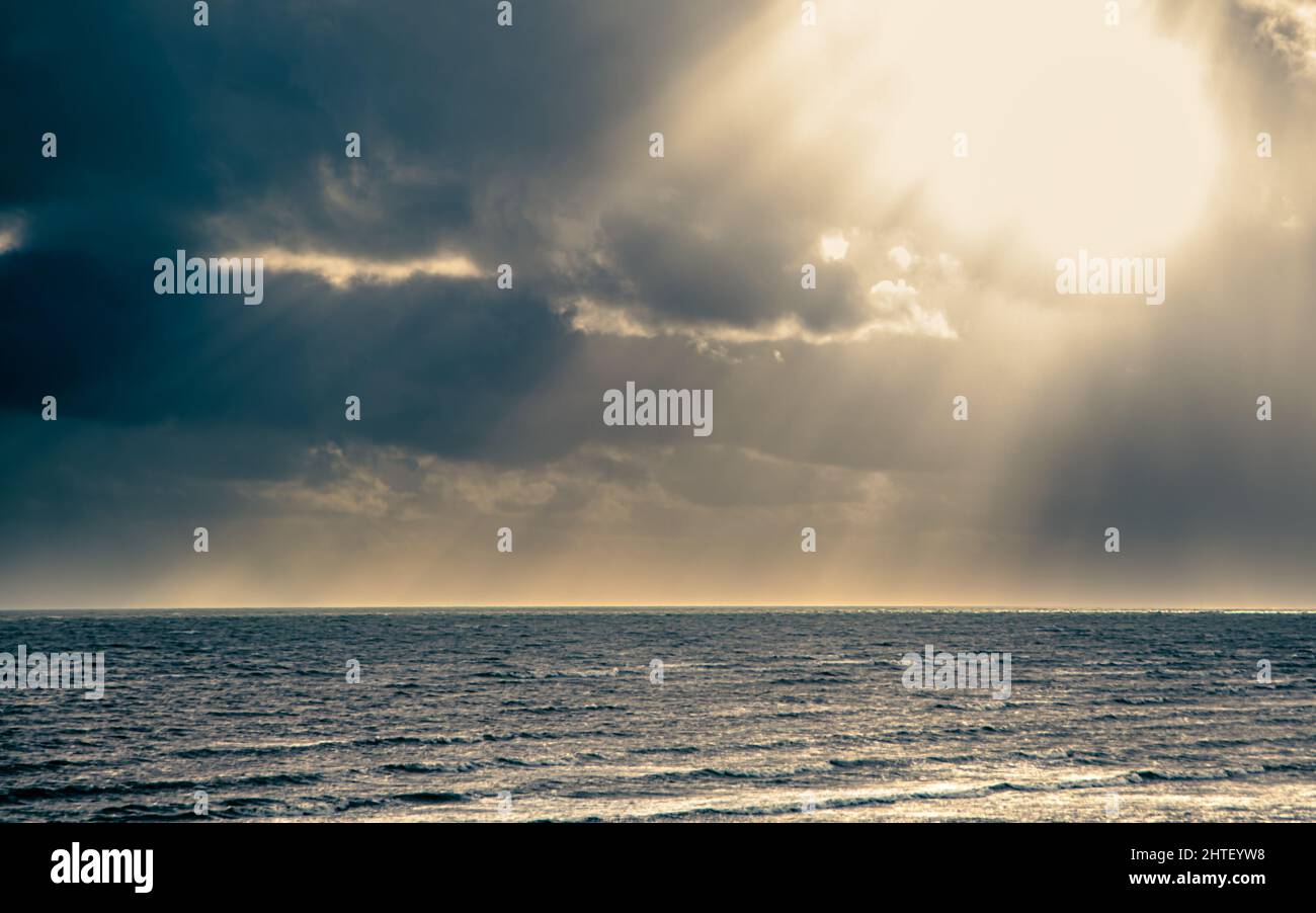 A fascinating seascape in Worthing, West Sussex, UK Stock Photo