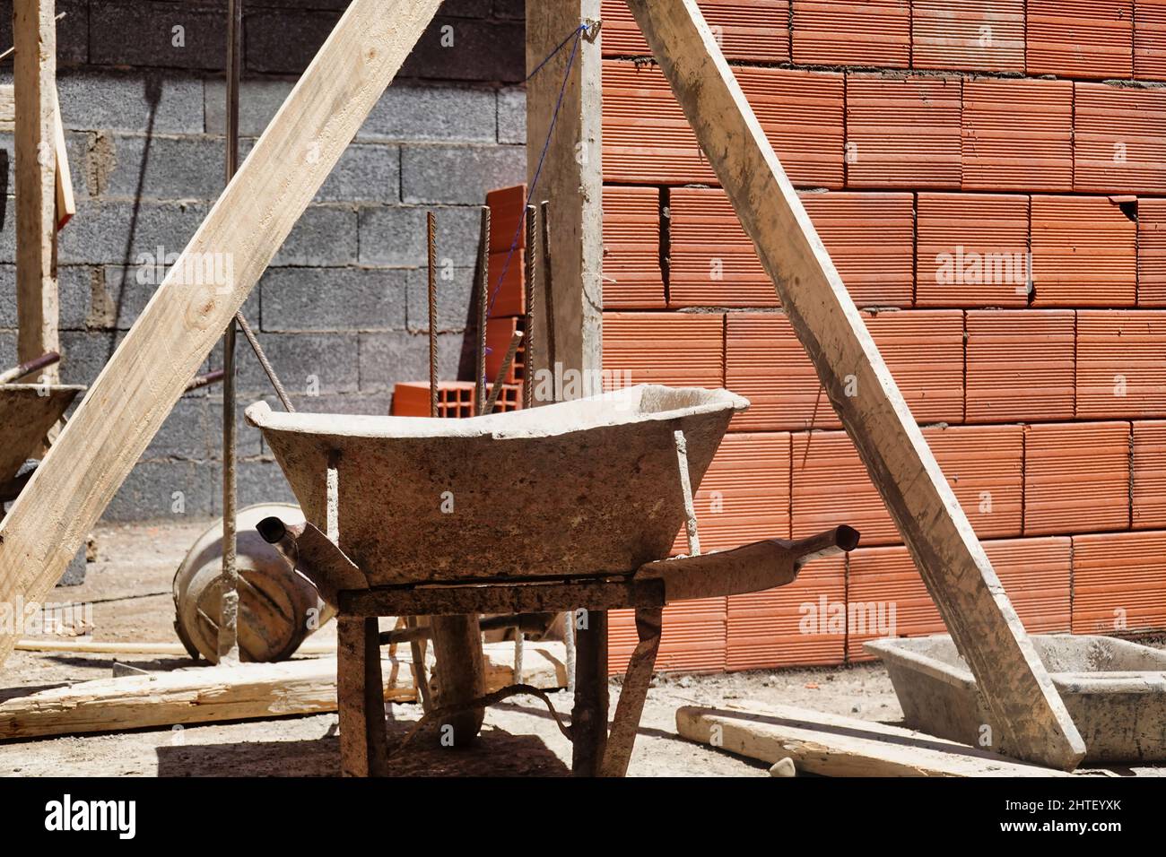 Construction site at daytime Stock Photo - Alamy