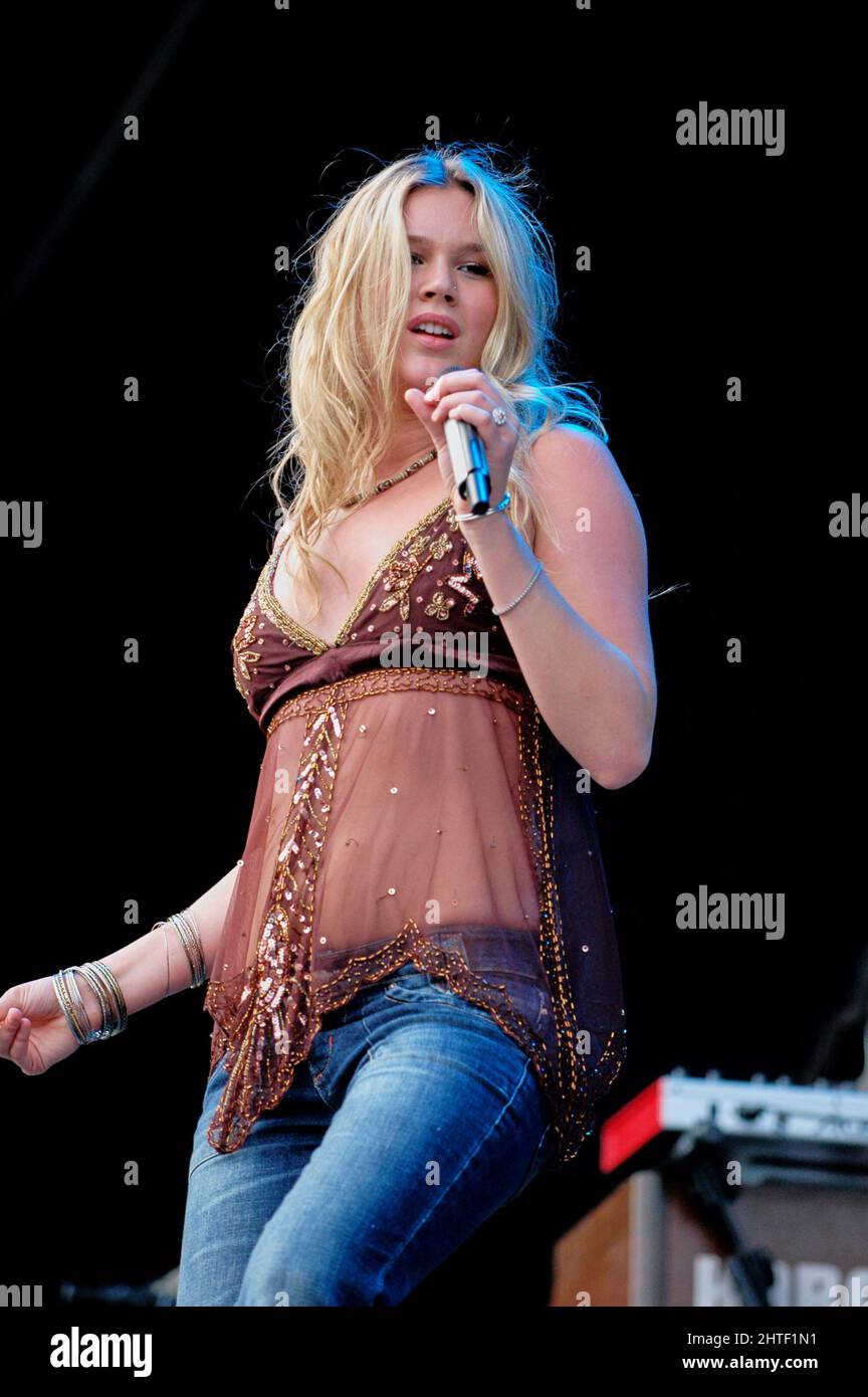 Joss Stone, V2005, Hylands Park, Chelmsford, Essex, Britain - 21 August 2005 Stock Photo