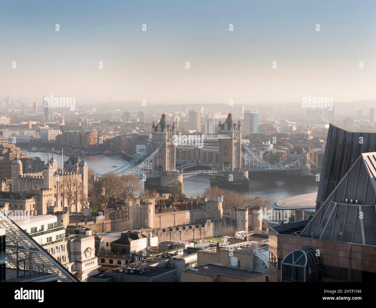 Europe, UK, England, London, Tower Bridge and Tower Stock Photo