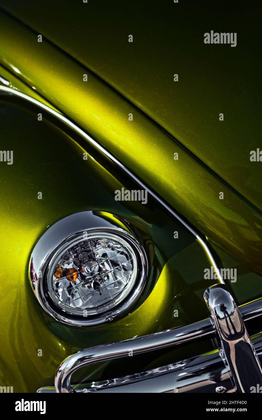 Abstract Minimalist Detail on an American Muscle Car Stock Photo
