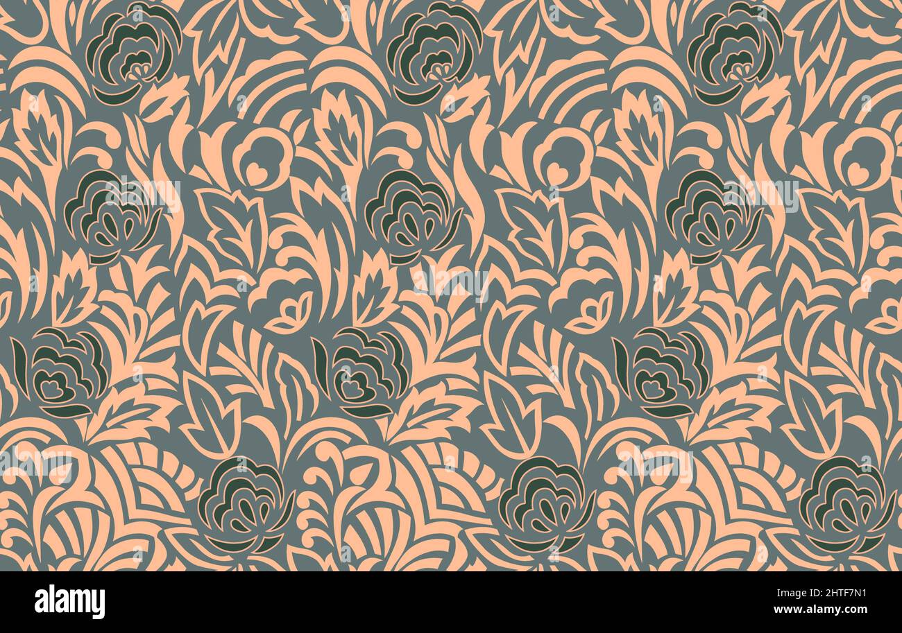 Seamless floral pattern for wallpapers Stock Photo - Alamy