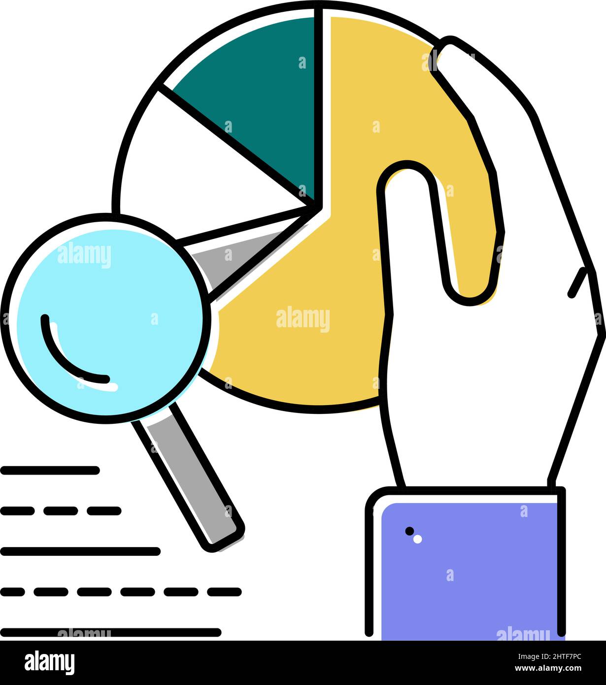 market research color icon vector illustration Stock Vector Image & Art ...