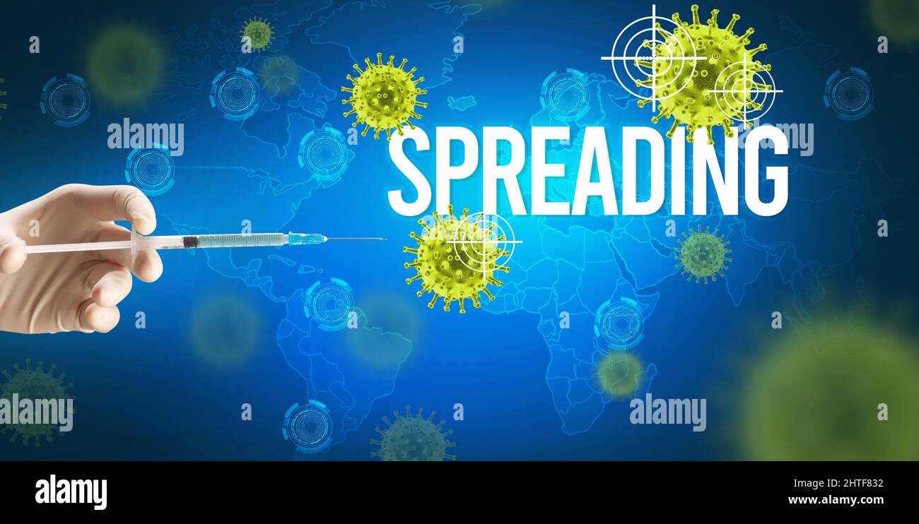 Doctor's hand in a white glove holding syringe Stock Photo - Alamy