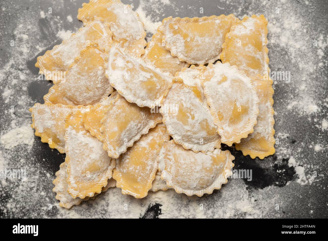 Raw ravioli as a background. Healthy italian food Stock Photo - Alamy