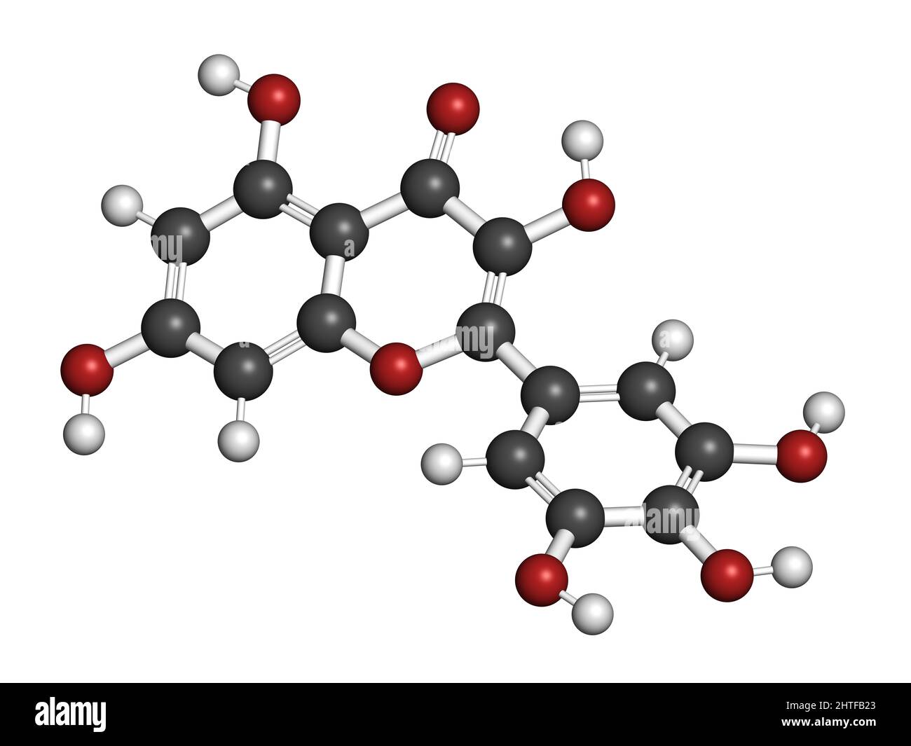 Myricetin flavonoid molecule. 3D rendering Stock Photo Alamy