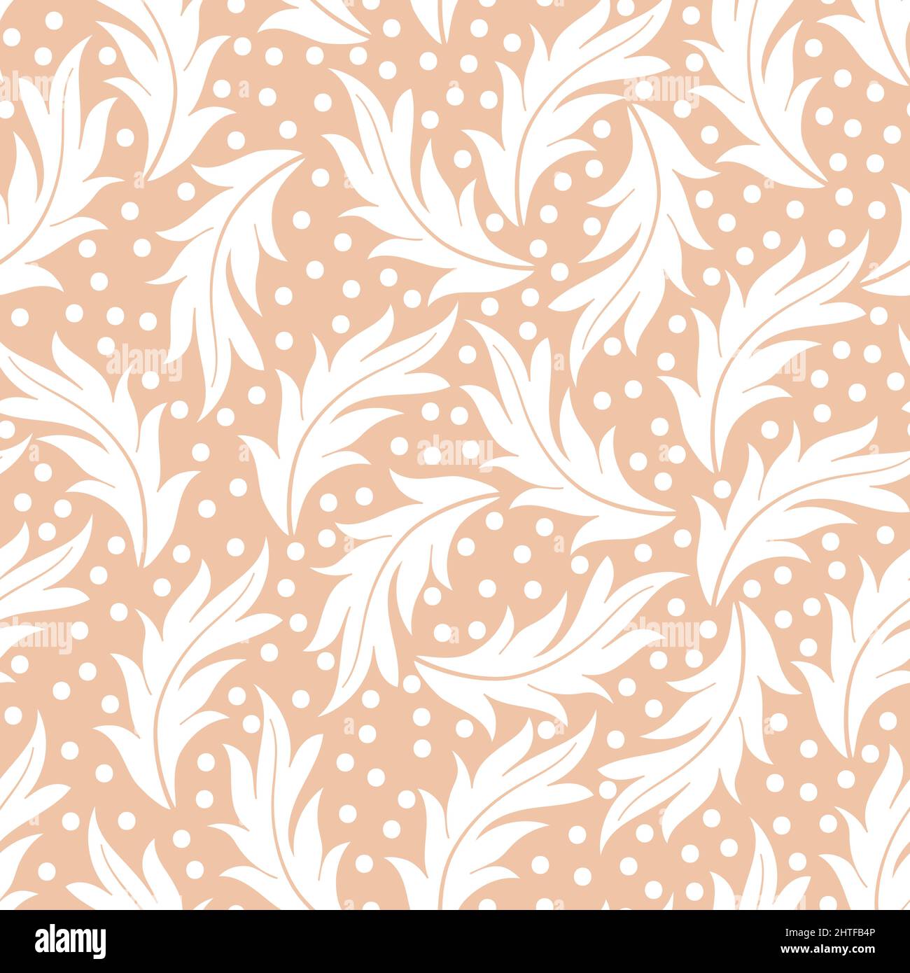 Acanthus leaves seamless pattern design Stock Vector