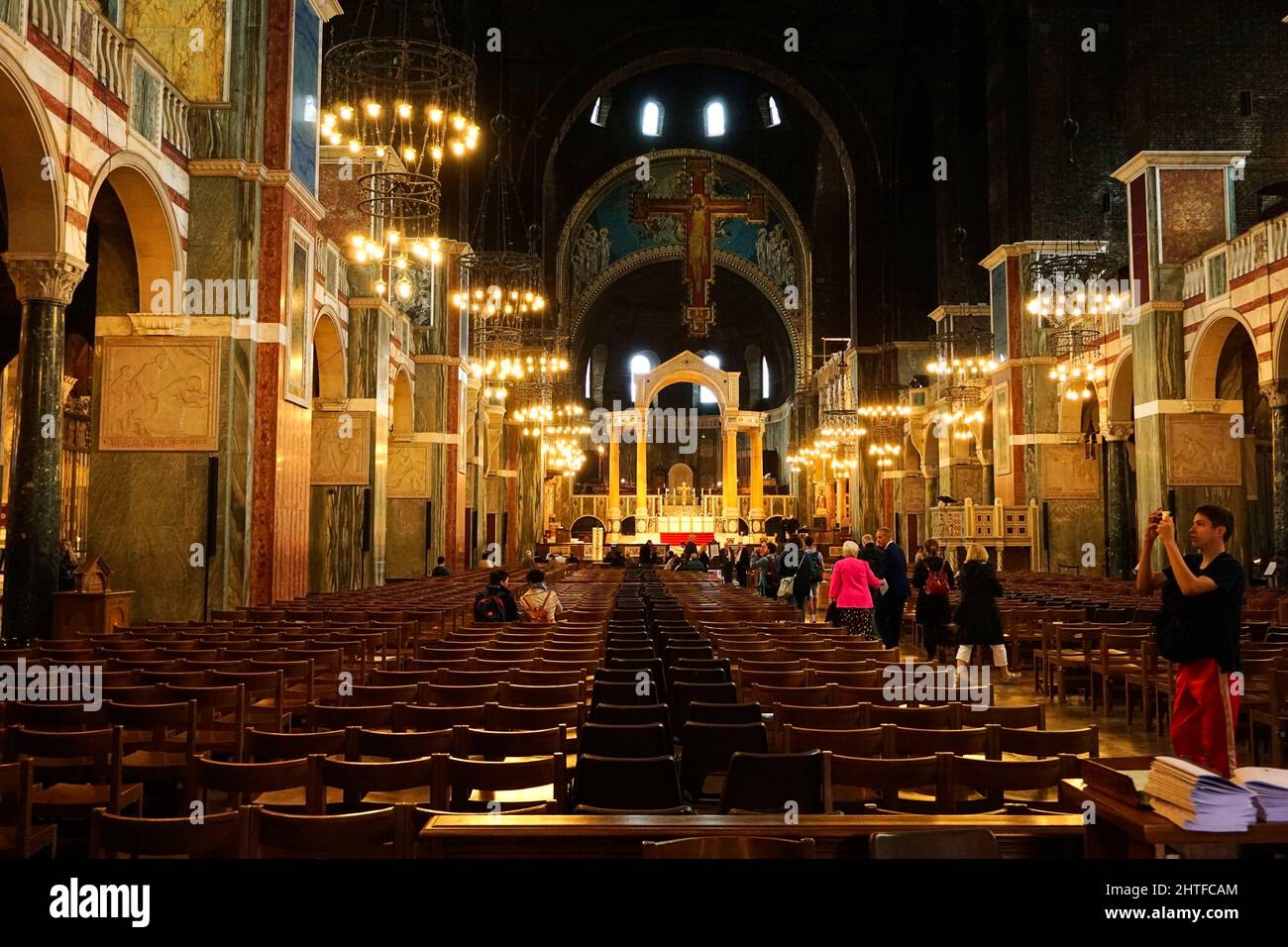 Interior of the Westminster Cathedral in London, England Stock Photo
