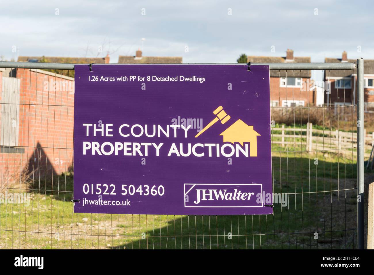 Notice of building land auction Cherry Willingham Lincoln 2022 Stock