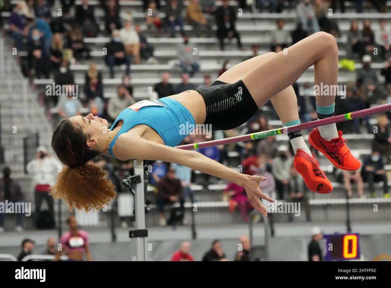 Jelena Rowe places third in the women's high jump at 63 1/2 (1.91m