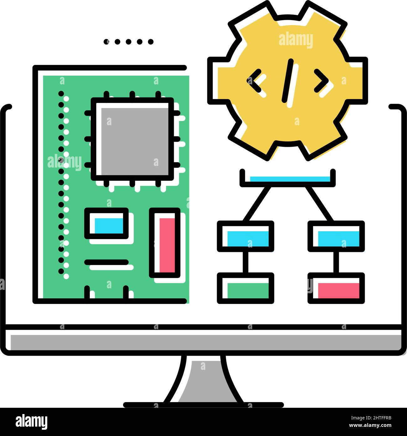 embedded software color icon vector illustration Stock Vector Image ...