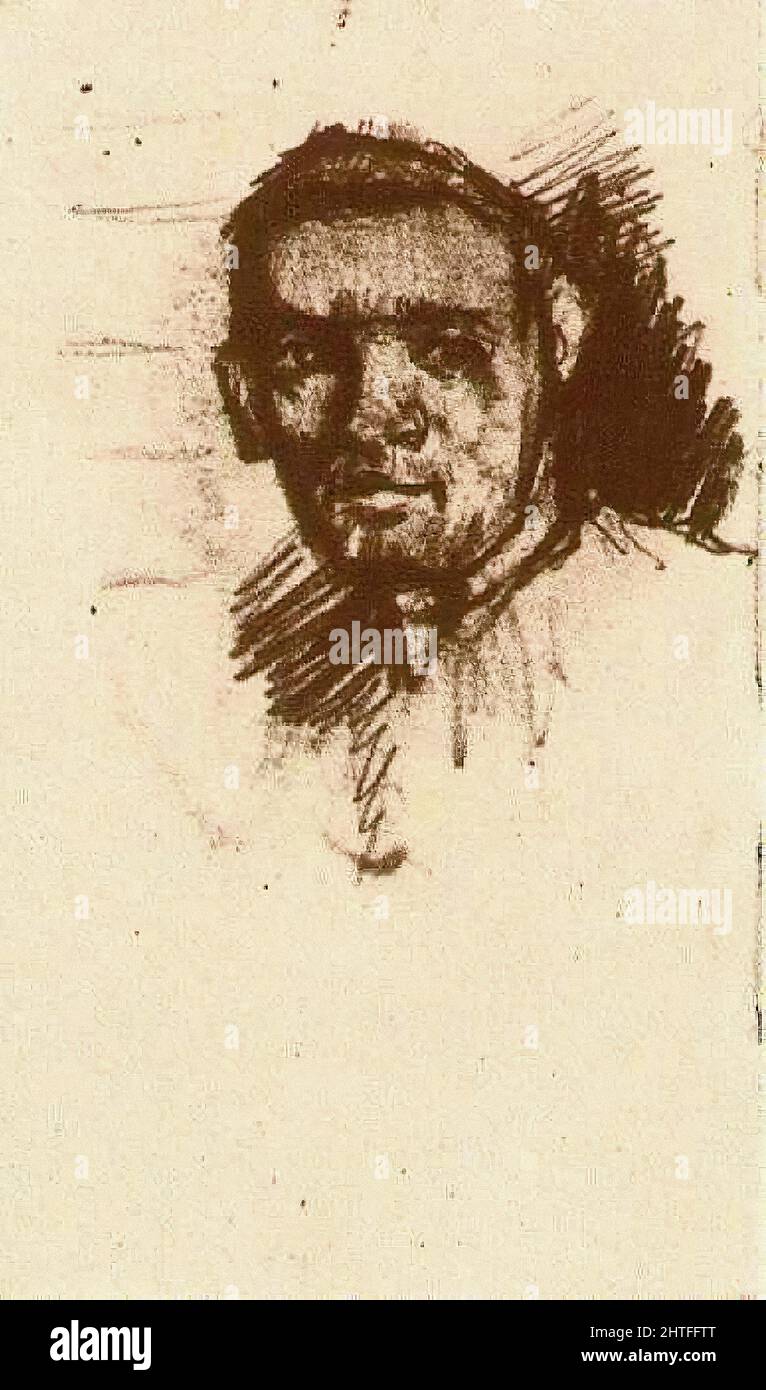 Vincent Van Gogh -  Head Young Man Bareheaded Stock Photo