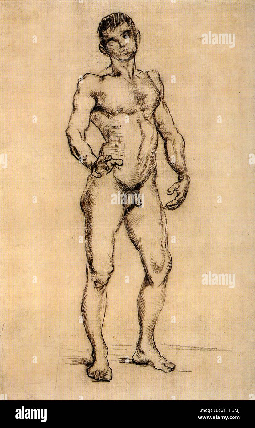 Vincent Van Gogh -  Standing Male Nude Seen Front 1 C 1886 Stock Photo