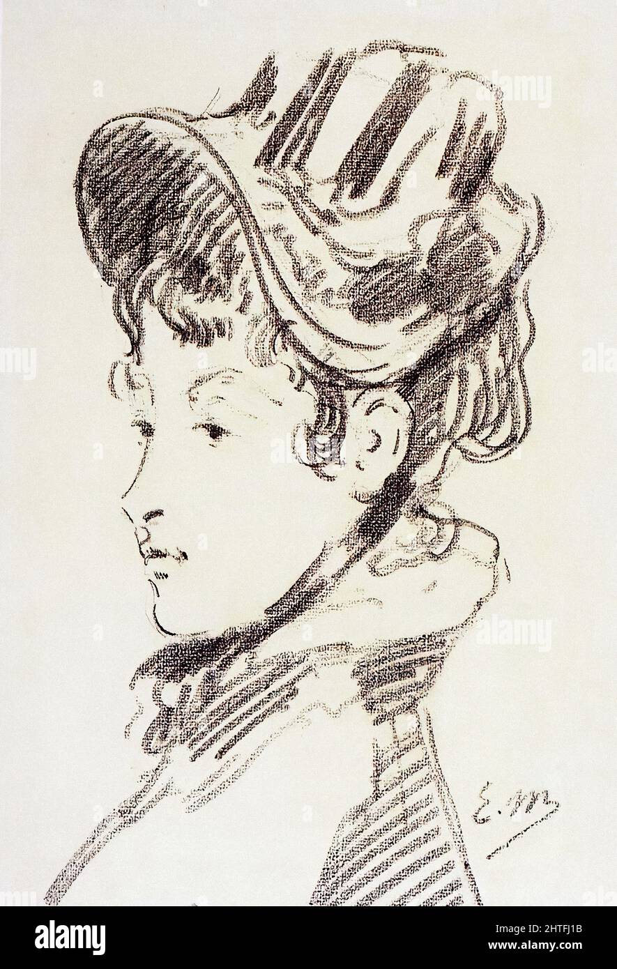 Edouard Manet -  Portrait Madame Julles Guillemet C 1878 Stock Photo