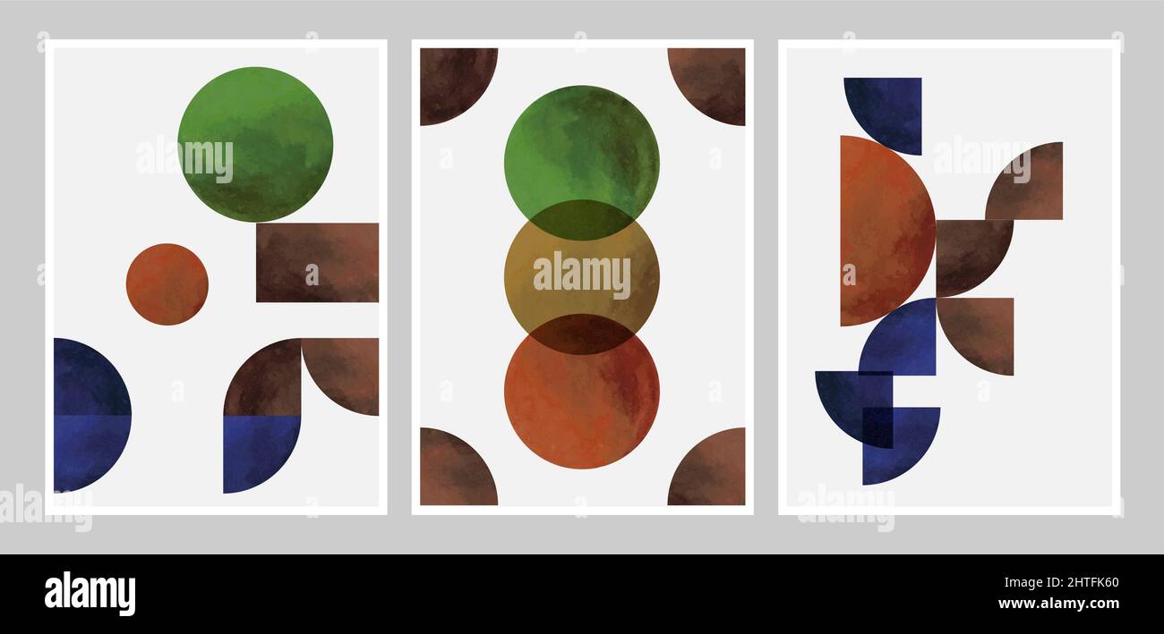 Colorful Geometric Abstract Modern Artwork for Print Stock Vector