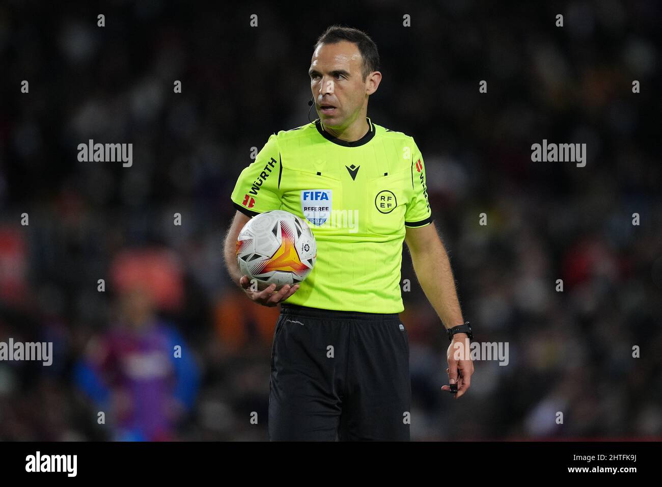 The referee Guillermo Cuadra Fernandez during the La Liga match between