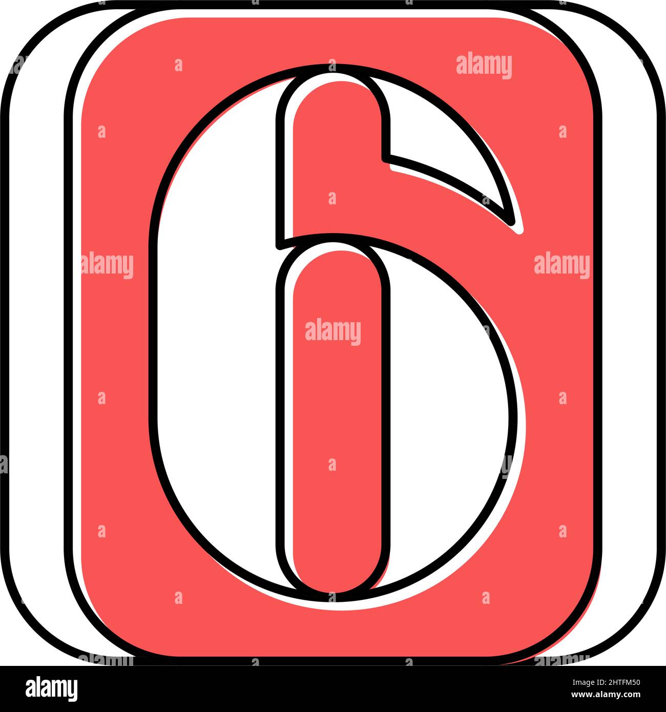 First six numbers Stock Vector Images - Alamy