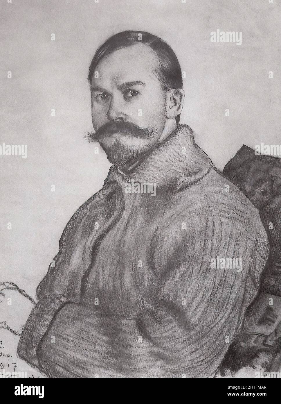 Boris Koustodiev Self Portrait 1917 Stock Photo Alamy
