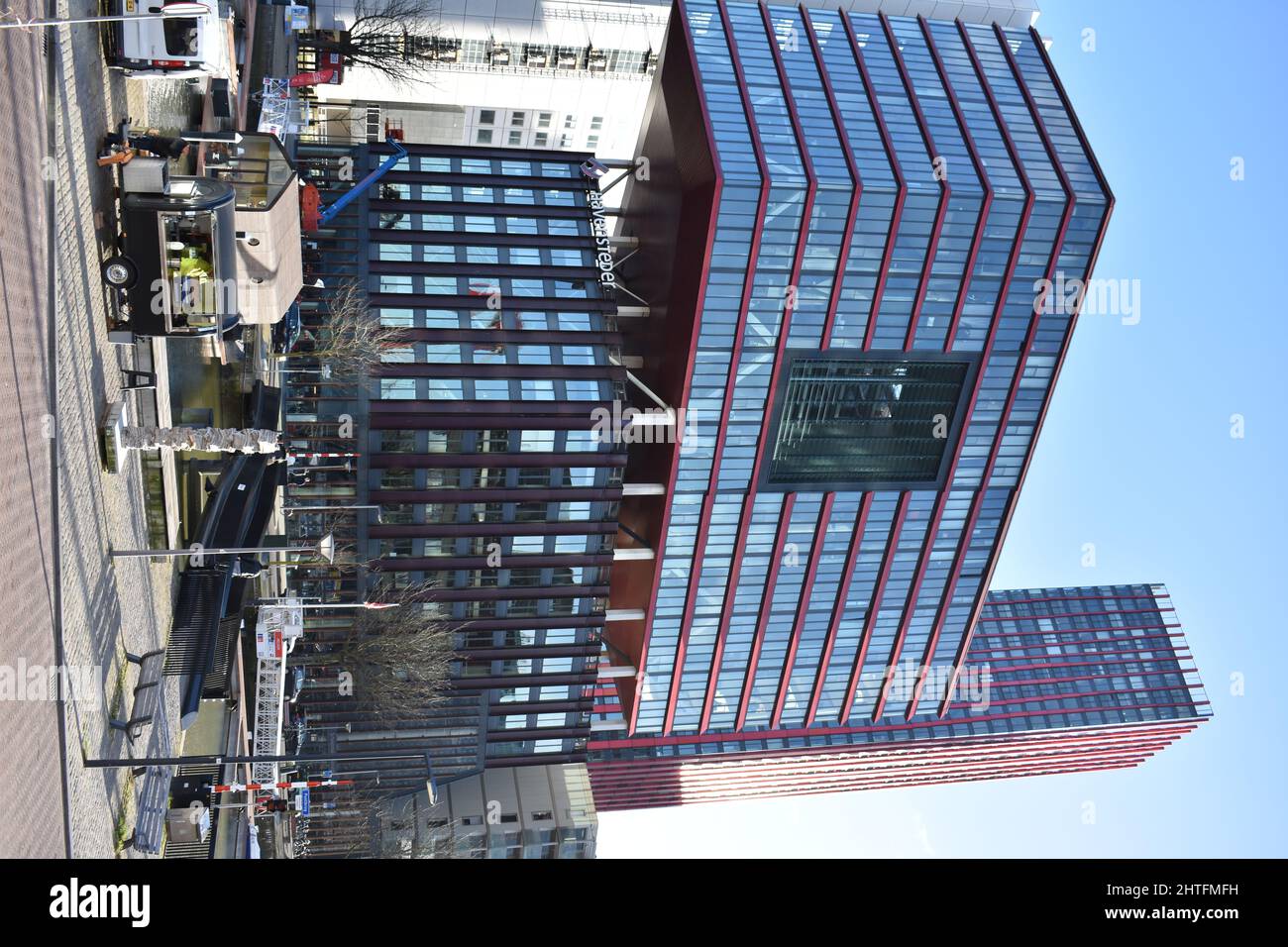 Vertical shot of an office building with unique modern architecture in ...