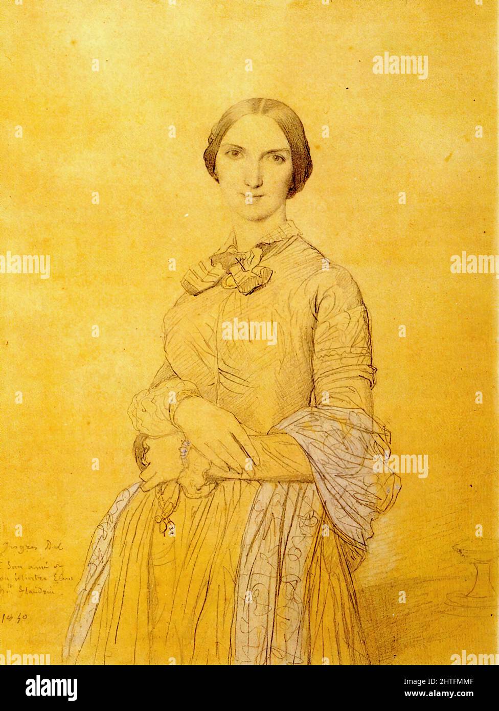 Jean-Auguste-Dominique Ingres -  Madame Hippolyte Flandrin Born Aim Ee Caroline Ancelot Stock Photo