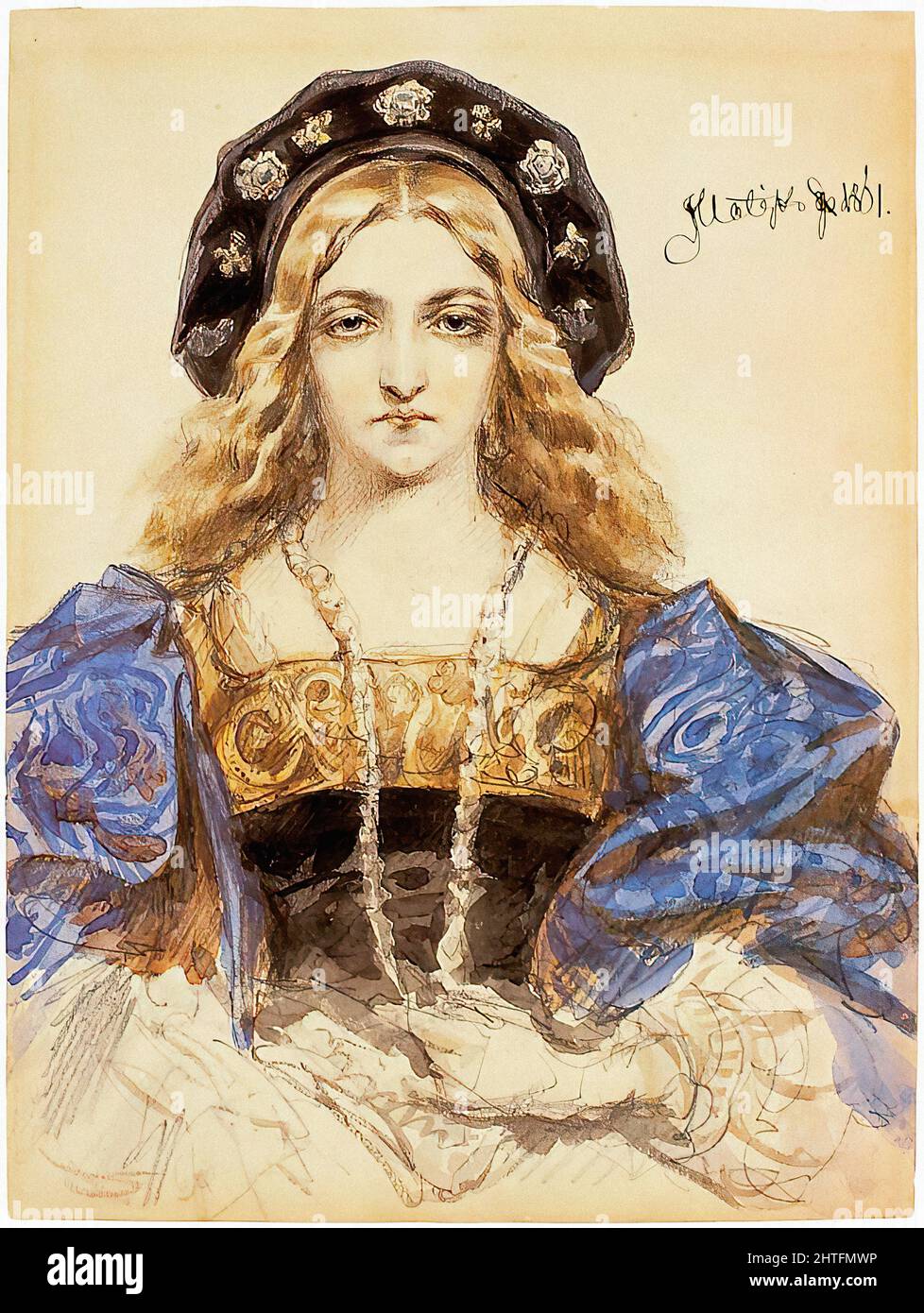 Jan Matejko - Young Woman Stock Photo - Alamy