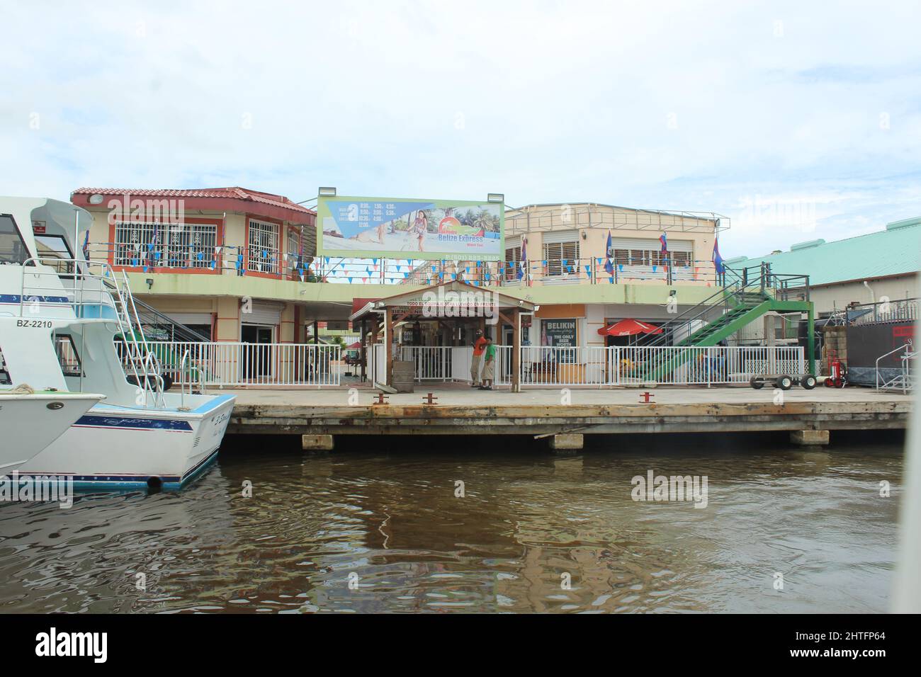 BELIZE CITY, BELIZE - SEPTEMBER 24, 2016 Fort Street tourism village and cruise ship terminal Stock Photo