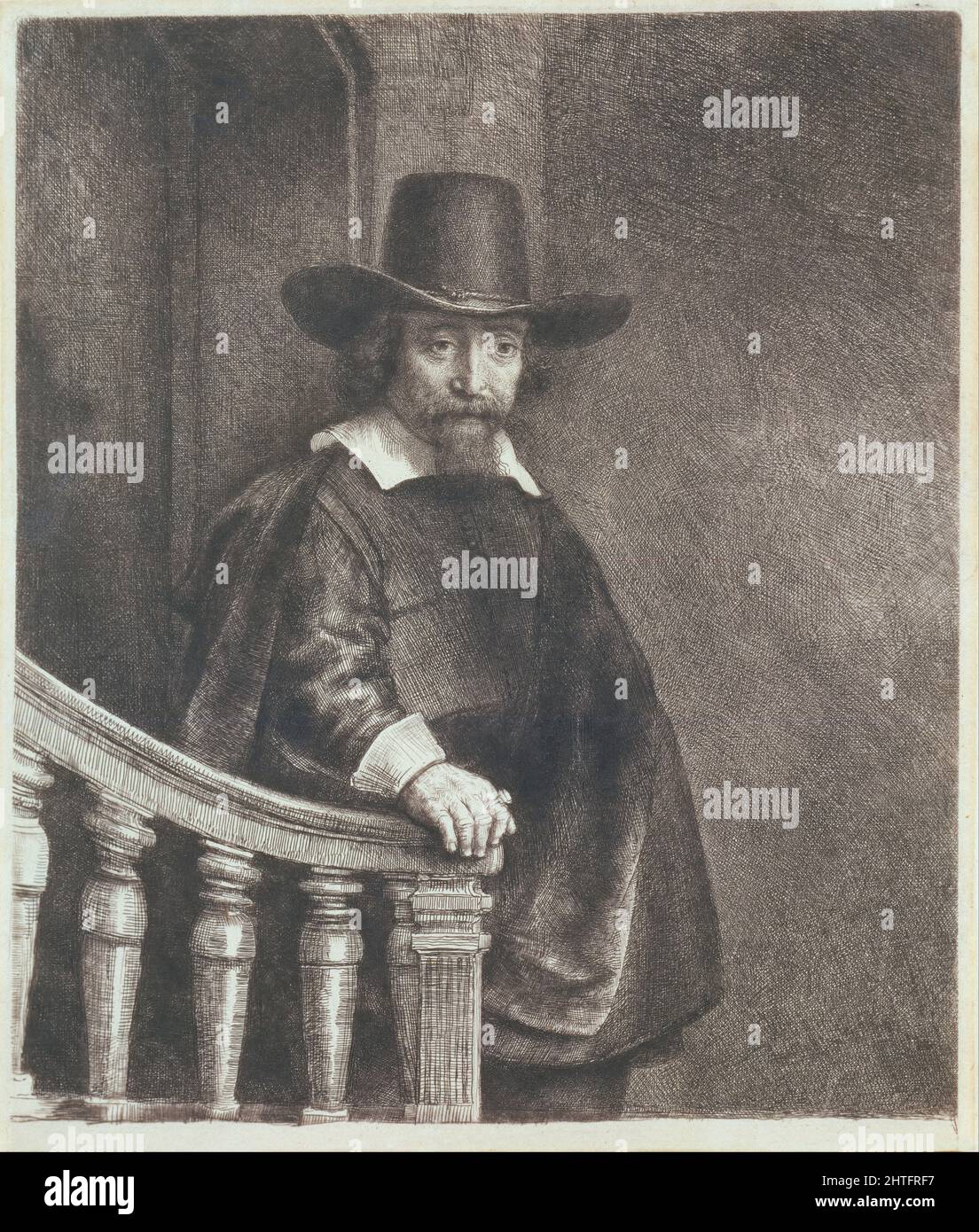 Rembrandt van Rijn - Portrait of Ephraim Bueno, Physician Stock Photo