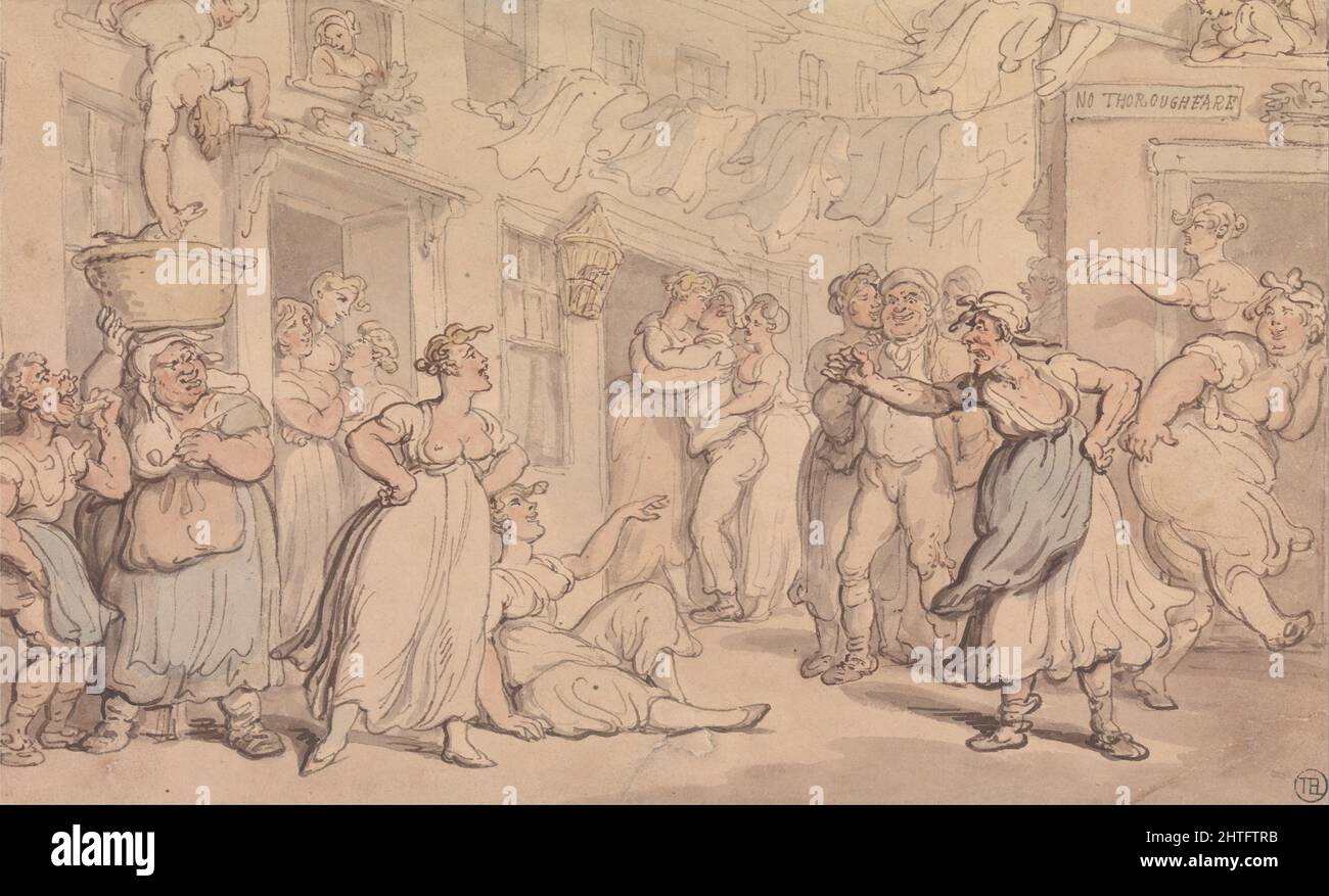 Thomas Rowlandson - Angry Scene in a Street Stock Photo