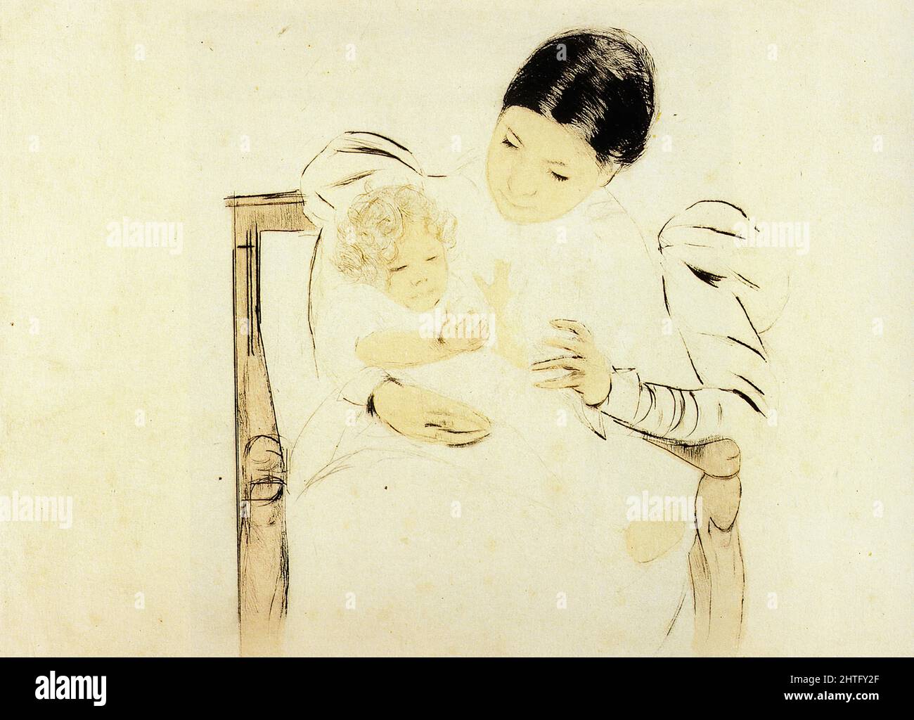 Mary Cassatt (18431826) Barefooted Child 1898 Stock Photo Alamy