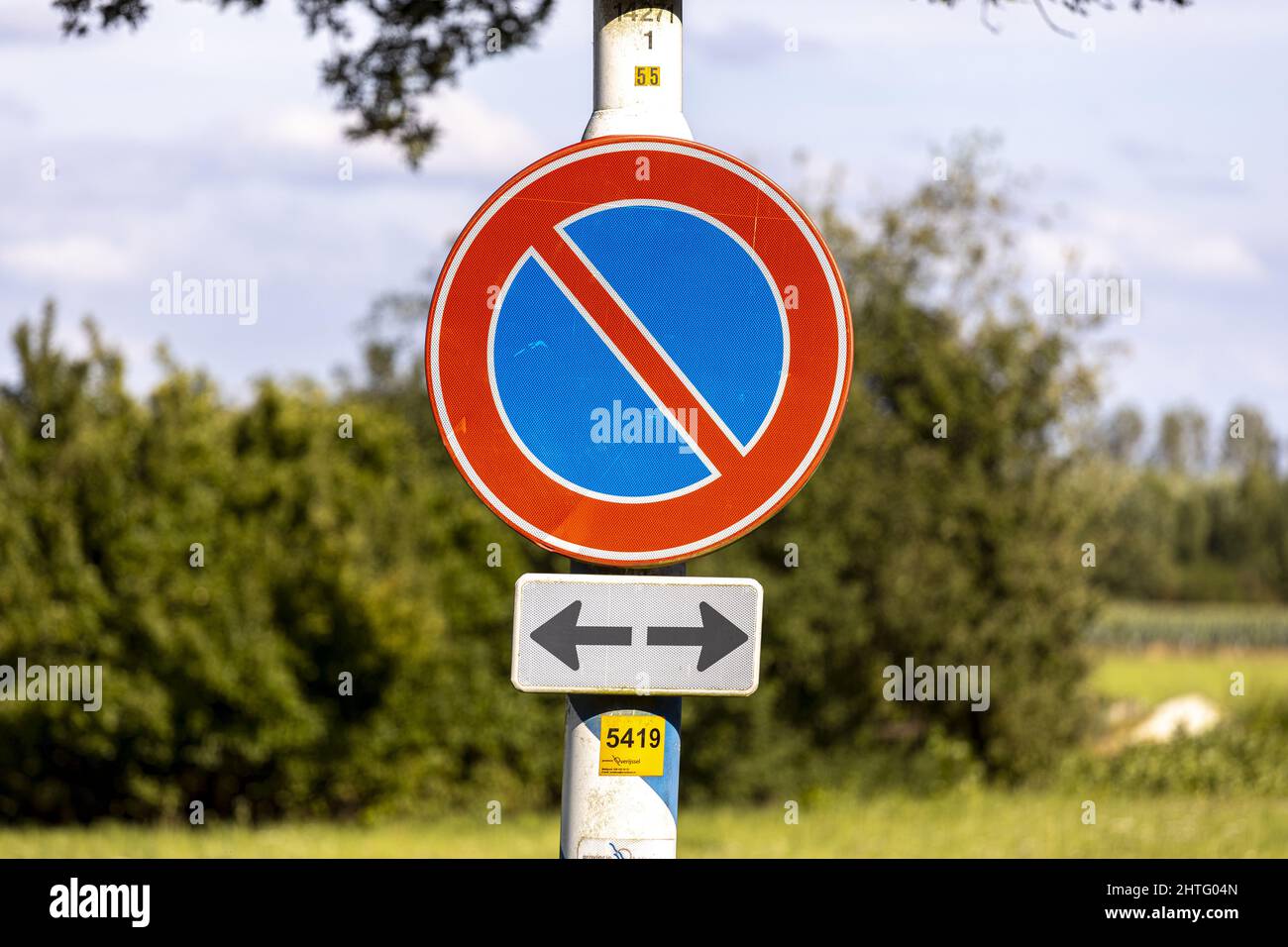 Dutch traffic sign at the side of a country road Stock Photo - Alamy