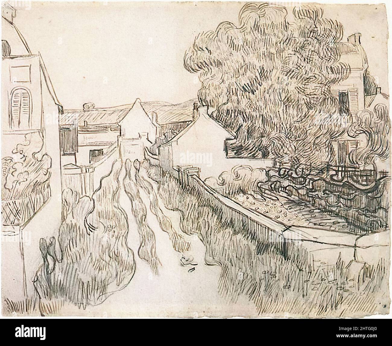 Vincent Van Gogh -  Village Street 1890 Stock Photo