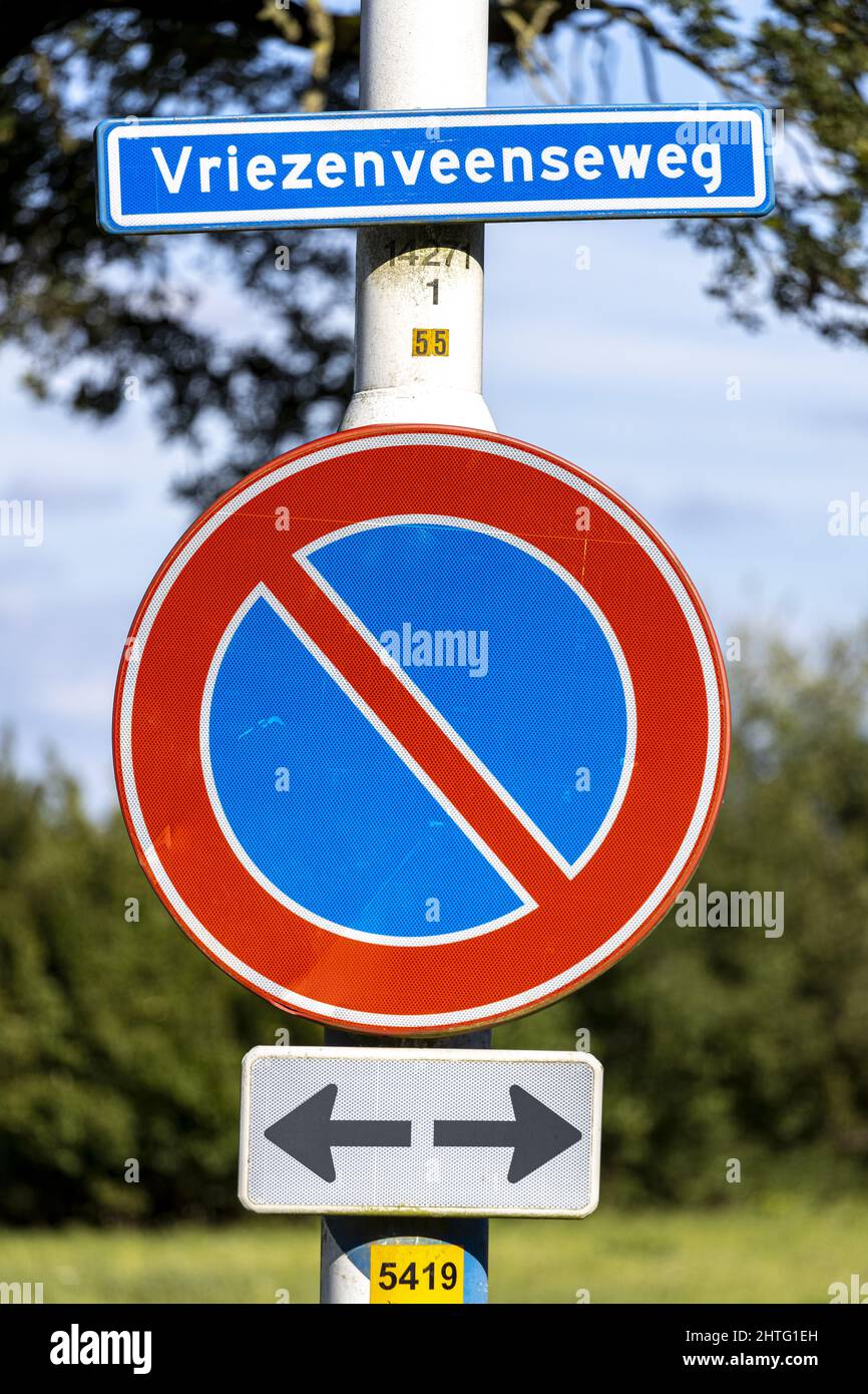 Dutch traffic sign at the side of a country road Stock Photo - Alamy