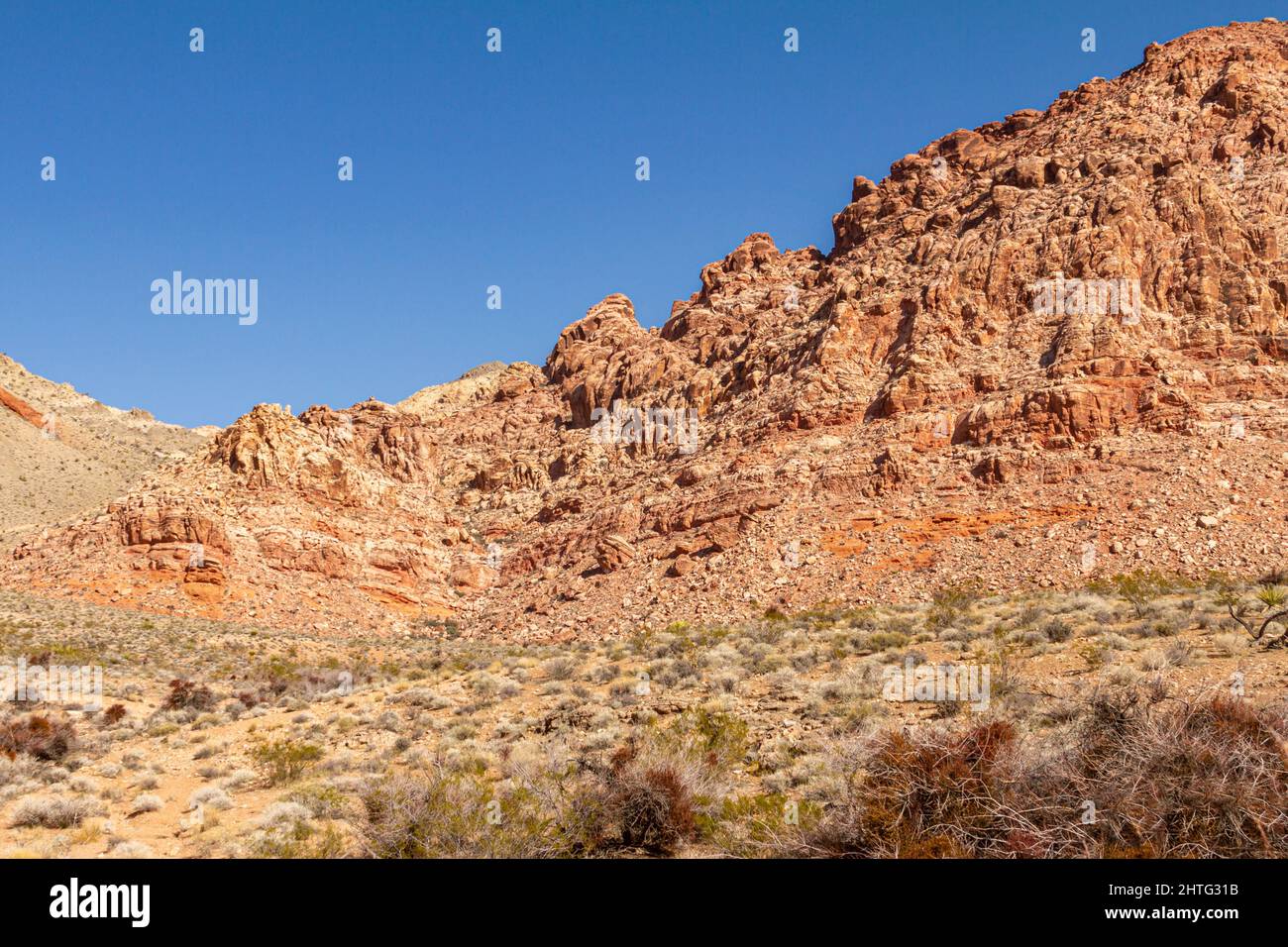 Mountain landscape at the Red Rock Canyon National Conservation Area in Nevada Stock Photo