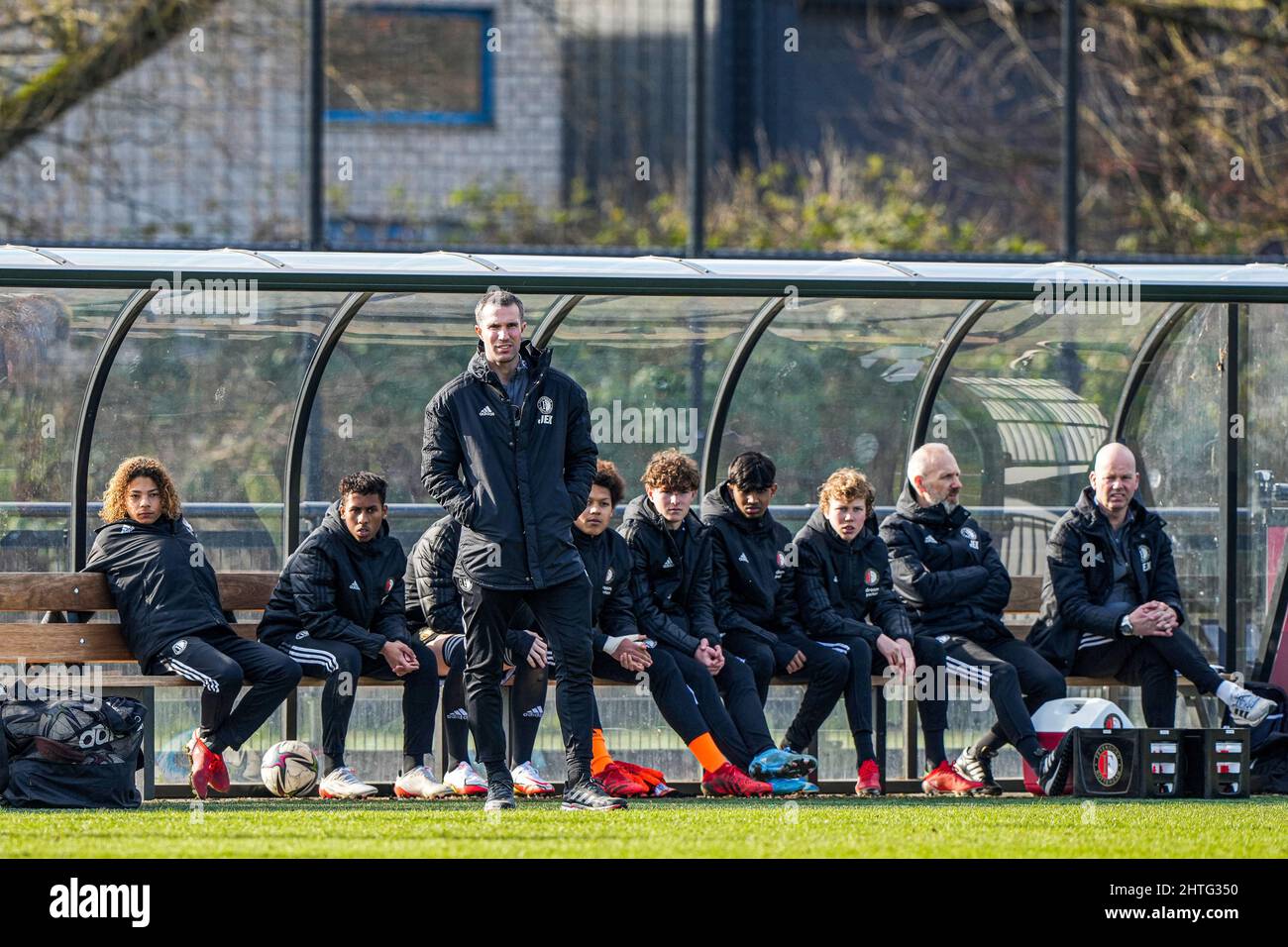 Rotterdam - Feyenoord O16 assistant coach Robin van Persie during the match between Feyenoord O16 and NAC JA15-1 at Nieuw Varkenoord on 26 February 20 Stock Photo