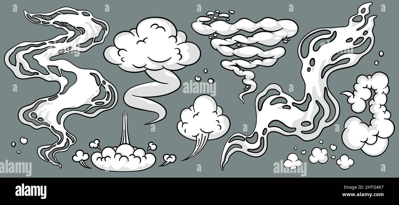 Comic cloud or smoke, cartoon vector motion effects, and explosions Stock  Vector Image & Art - Alamy
