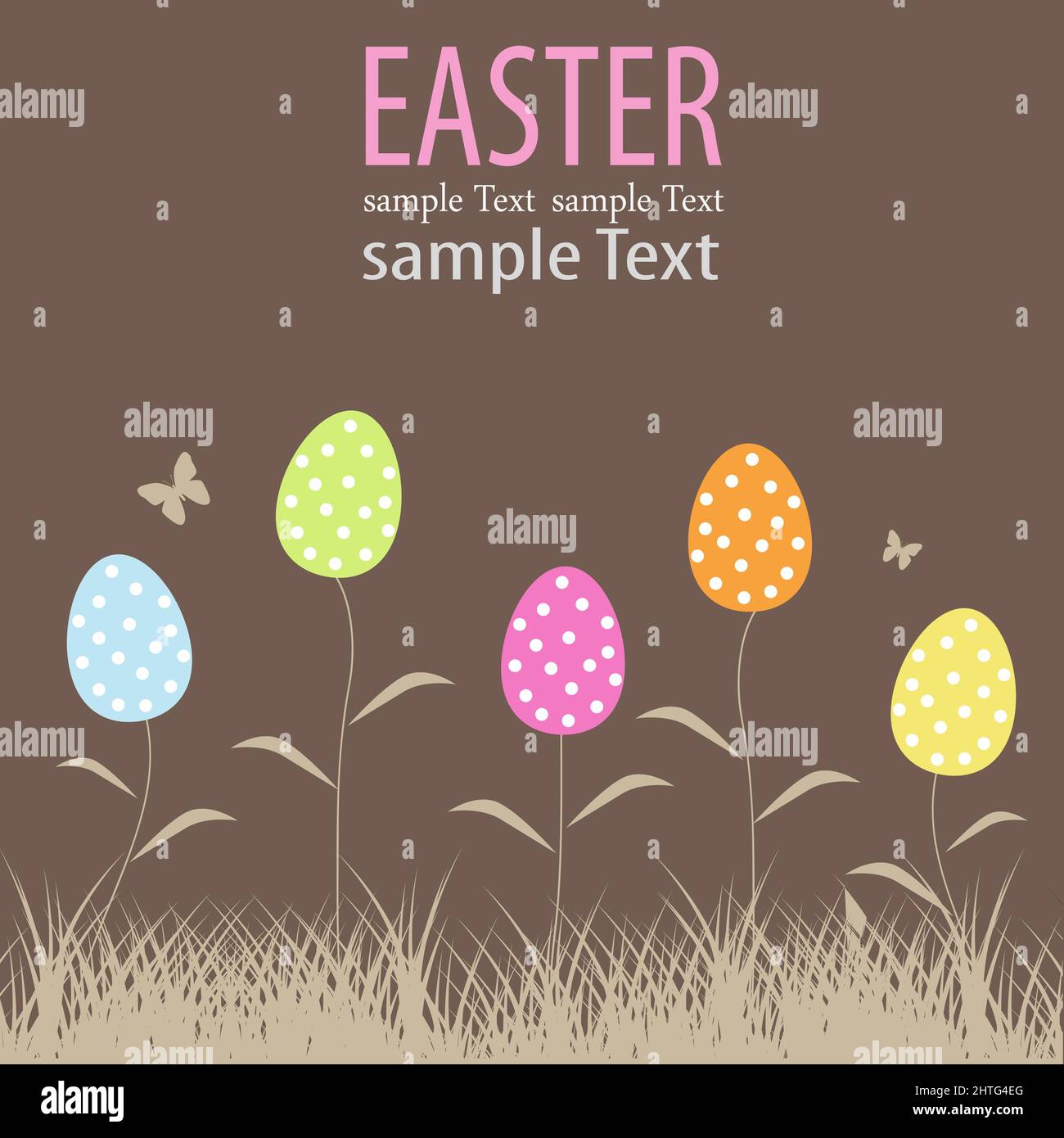 Illustration of an Easter themed background with sample texts for your ...
