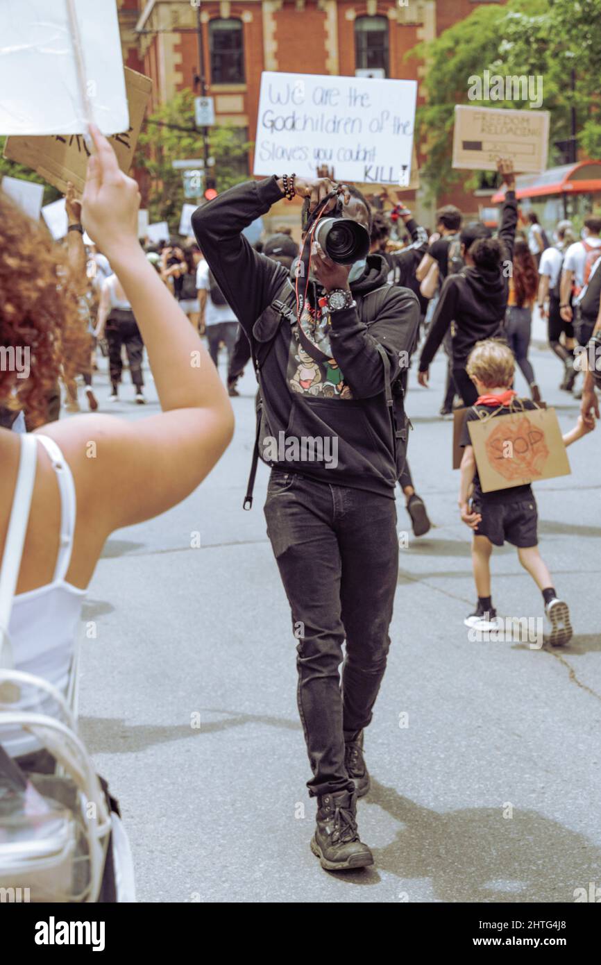 Montreal Black Lives Matter Protest Stock Photo - Alamy