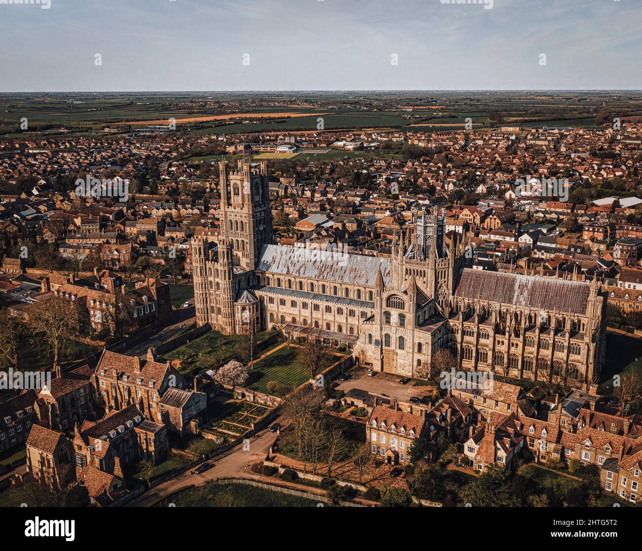 Aerial view ely cathedral hi-res stock photography and images - Alamy