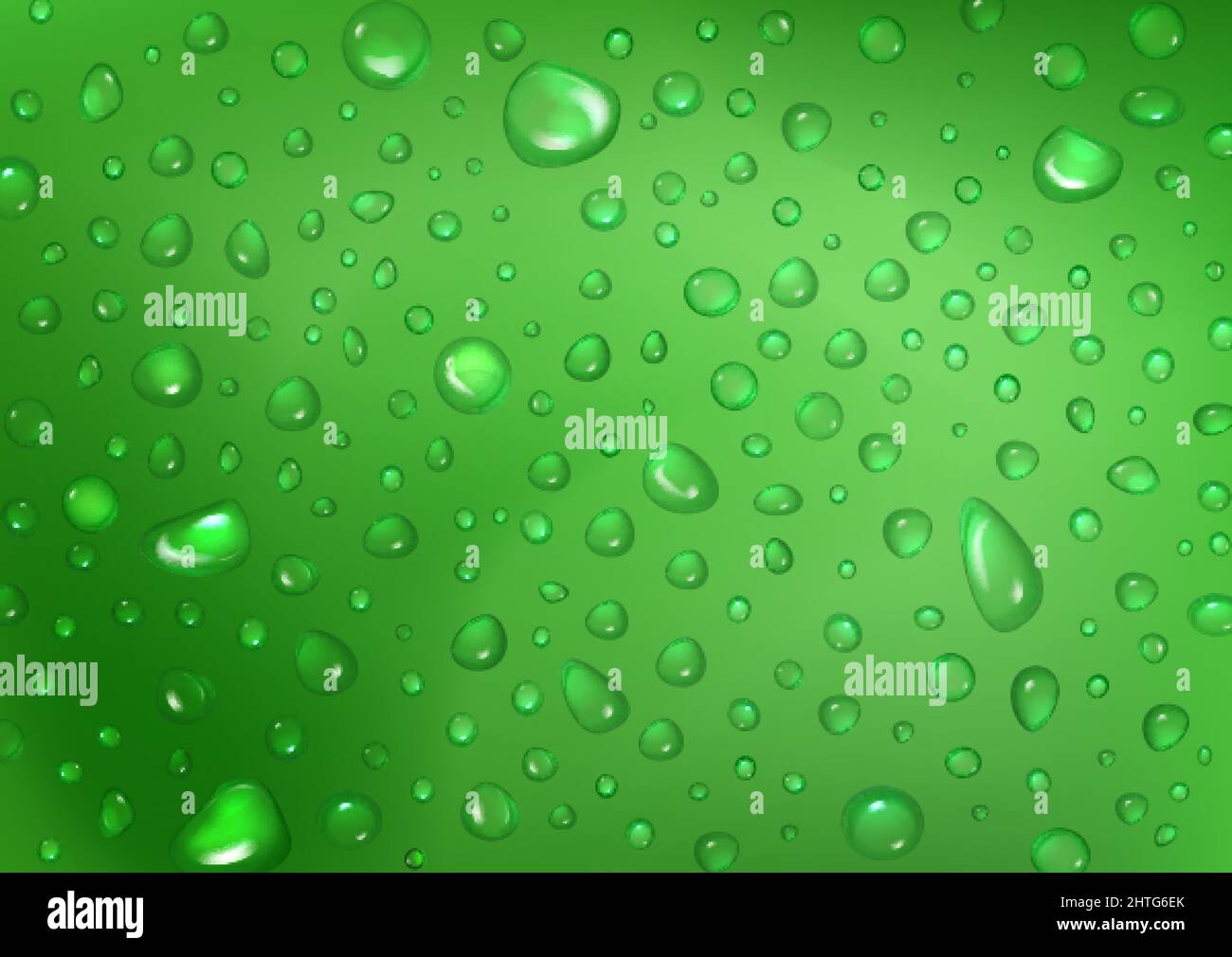 Fresh water drops on green abstract background. Drop wet texture or ...