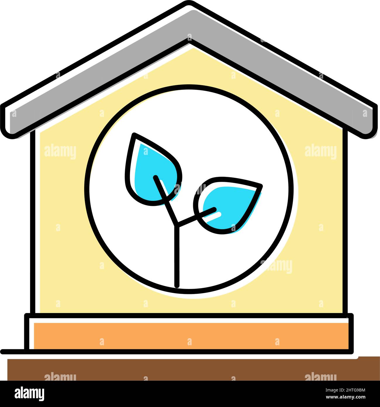 ecology clean house color icon vector illustration Stock Vector Image ...