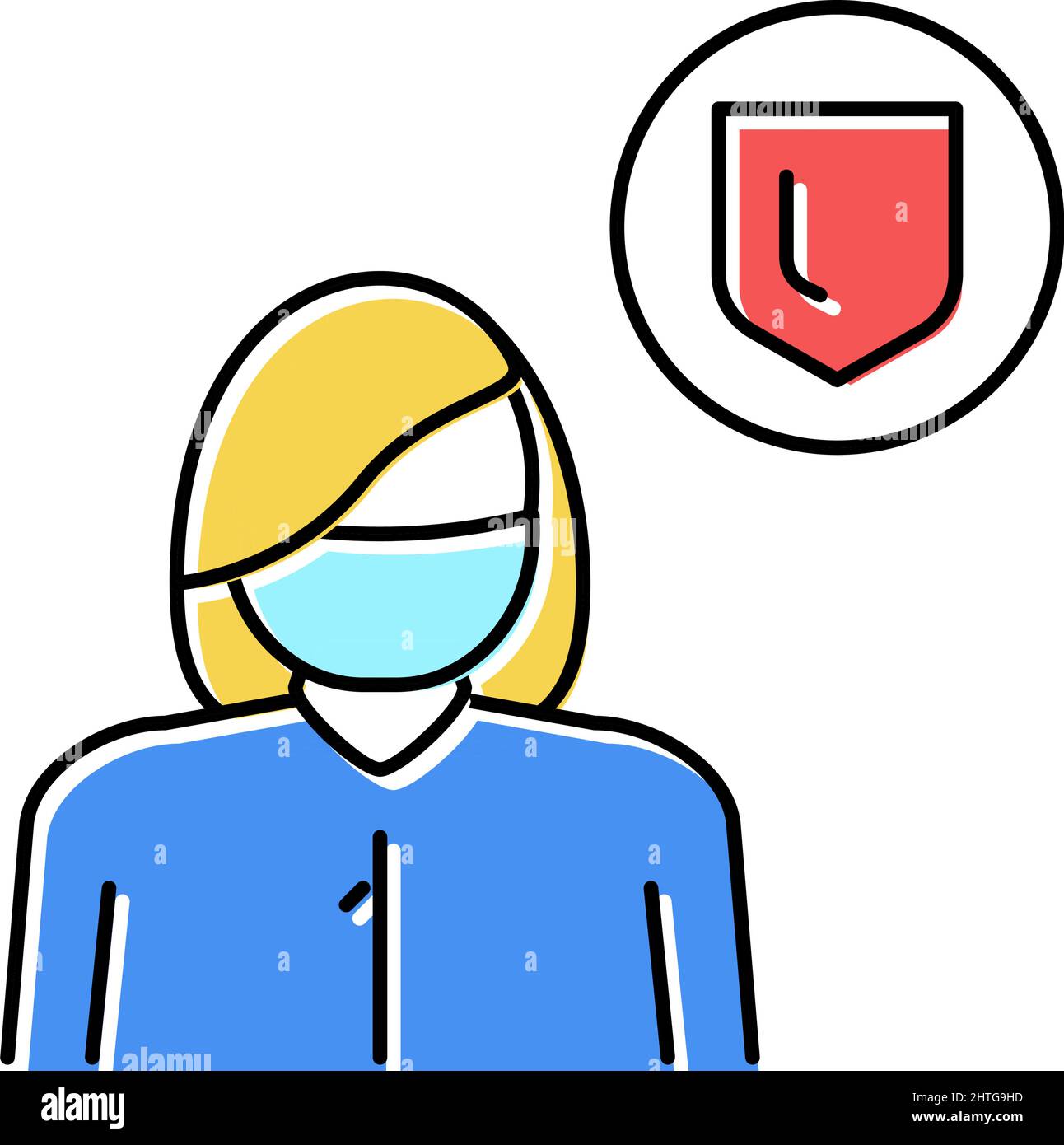 preventive medicine specialist color icon vector illustration Stock