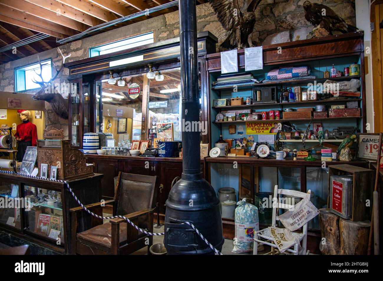 General Store or Mercantile exhibit displaying various products that