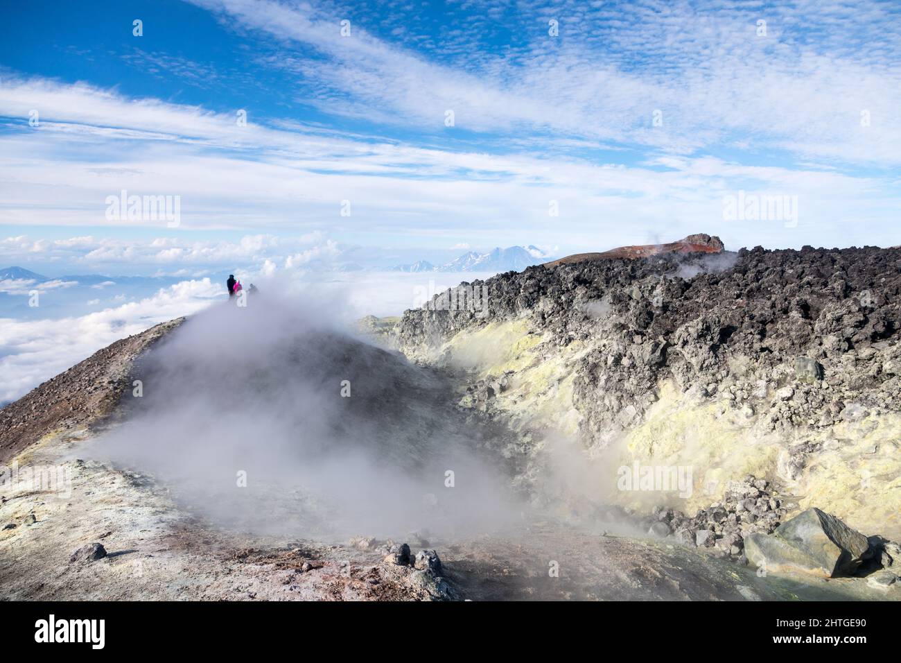 Avachinsky volcano, Kamchatka peninsula, Russia. An active volcano ...