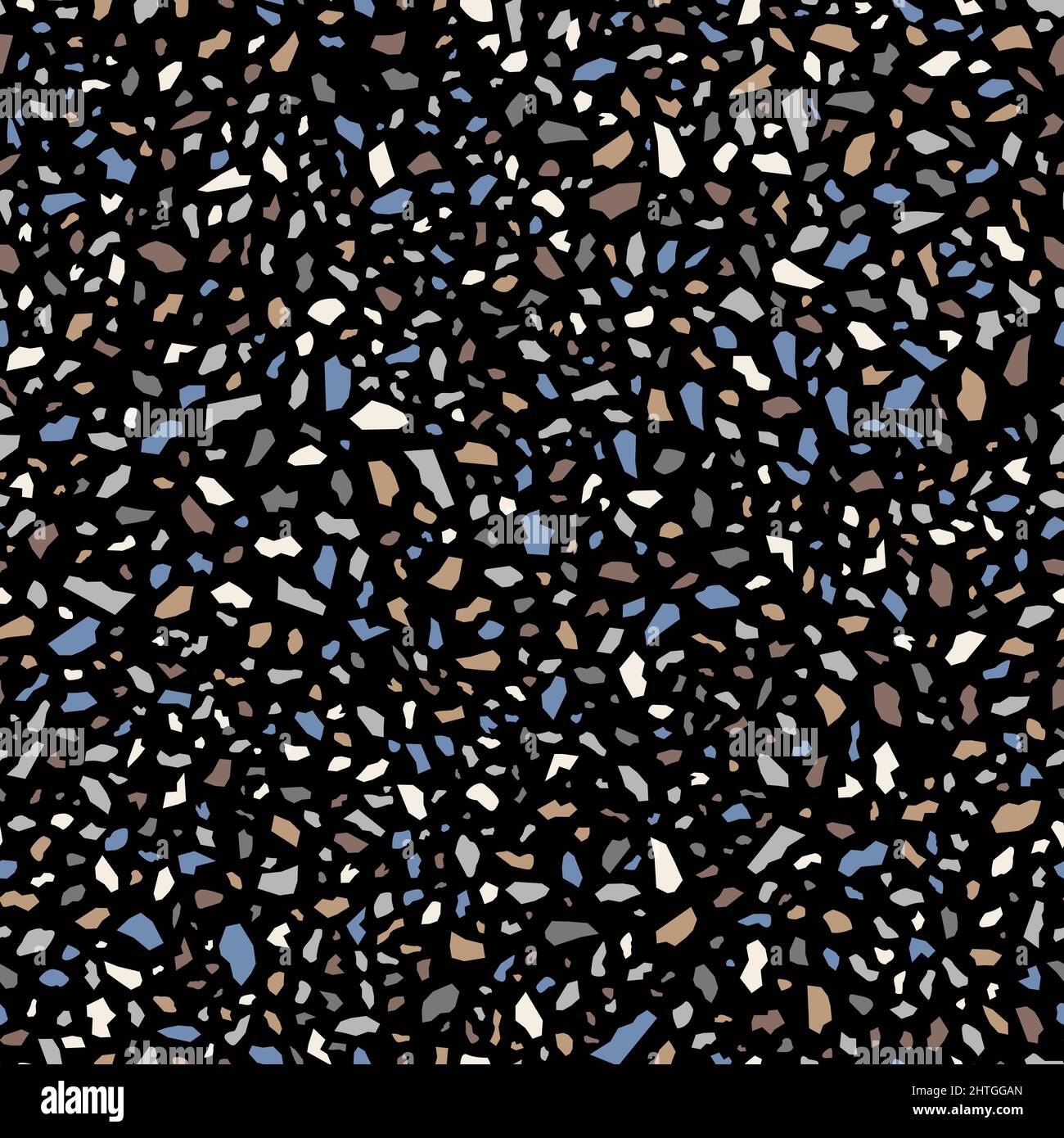 Black Terrazzo Stone Texture Seamless Pattern Design Stock Vector Image ...