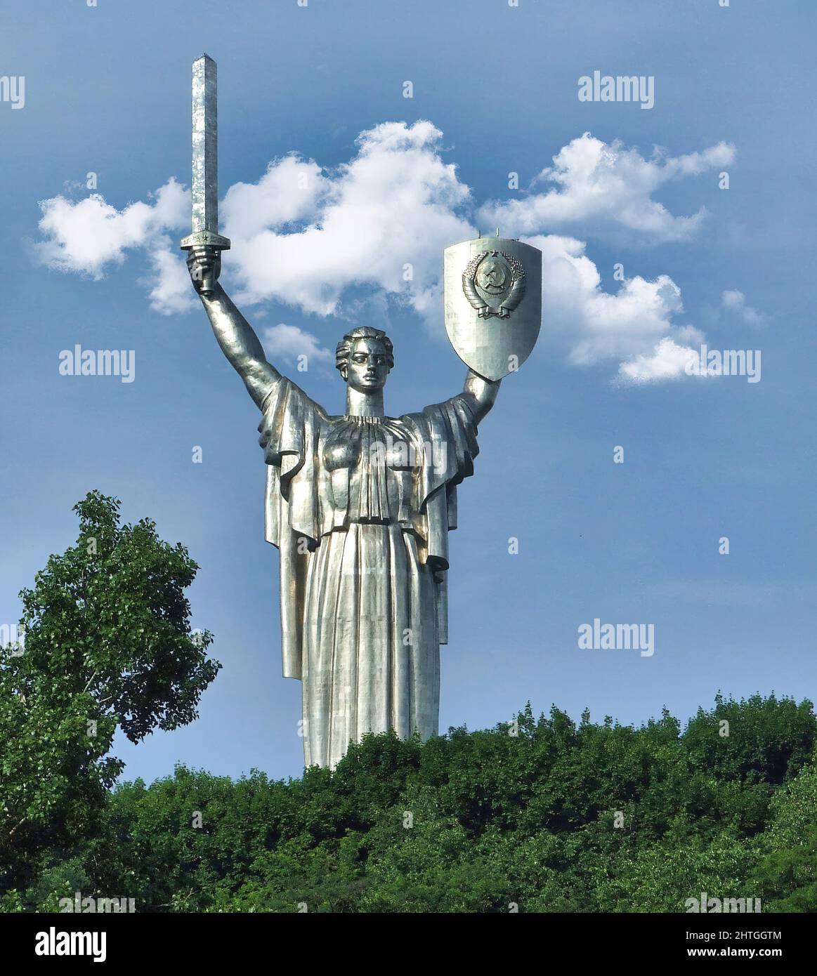 The Motherland Monument,  The sculpture  a part of the National Museum of the History of Ukraine in the Second World War Stock Photo