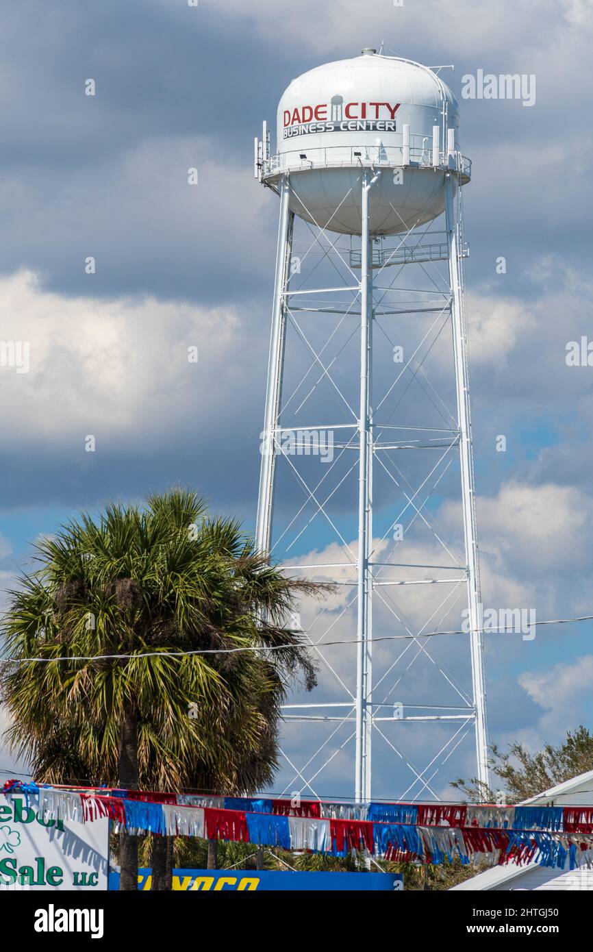 Dade City Business Center water tower - Dade City, Florida, USA Stock Photo