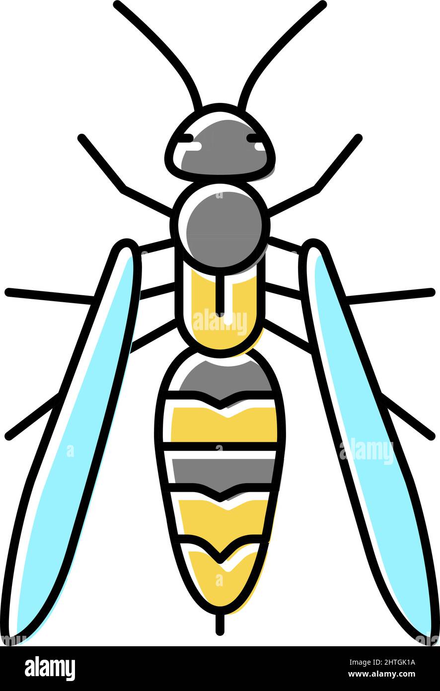 wasp insect color icon vector illustration Stock Vector Image & Art - Alamy