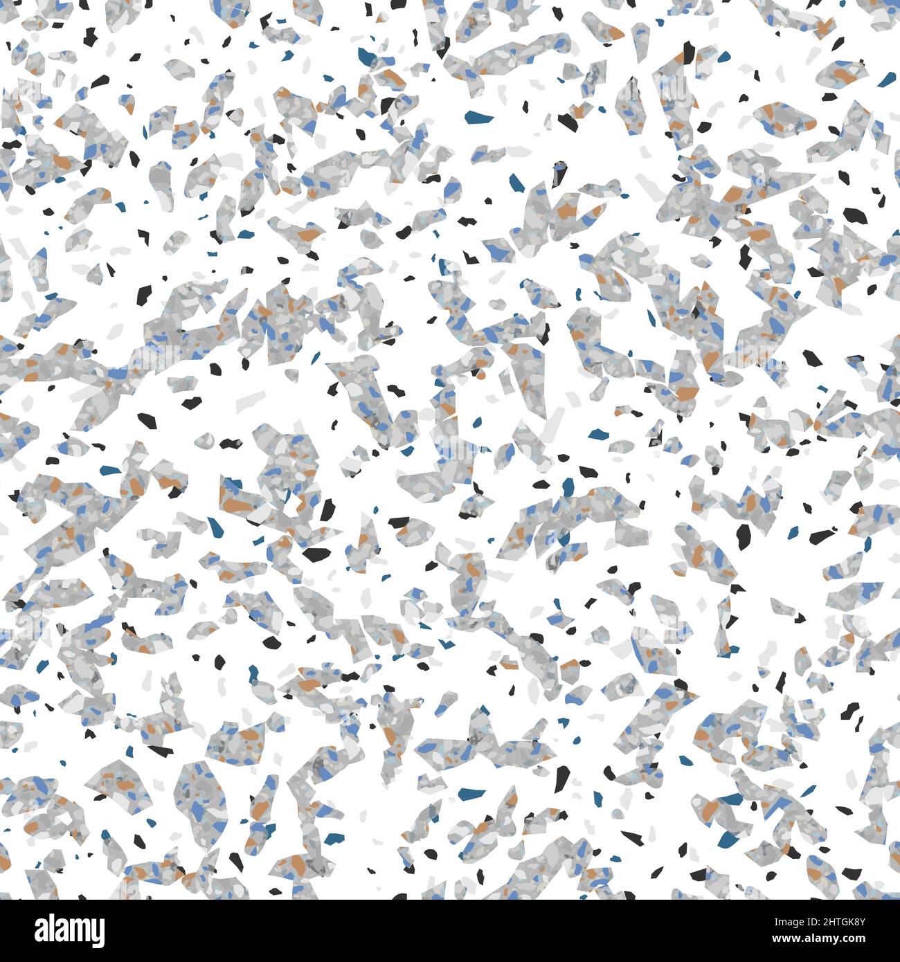 Terrazzo Stone Texture Seamless Pattern Design Gray on White Background ...