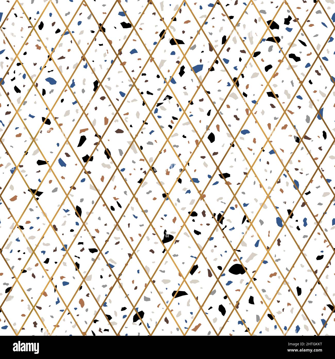 Geometric Gold Terrazzo Stone Texture Seamless Pattern Design Stock ...