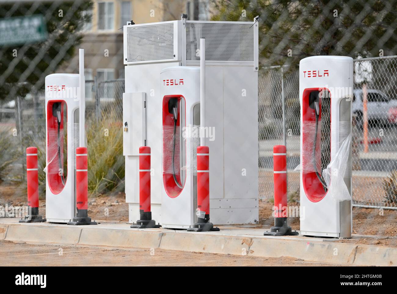 Albuquerque, United States. 28th Feb, 2022. Tesla electric vehicle (EV
